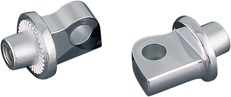 Kuryakyn Splined Peg Adaptors For Harley-Davidson & Multi-Fit Applications In Chrome (Pair) #KUR8881