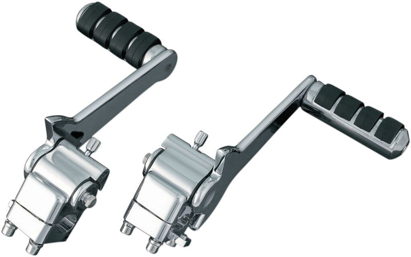 Kuryakyn Adjustable Passenger Pegs For Harley-Davidson 2007-2009 With Fixed Mounts In Chrome