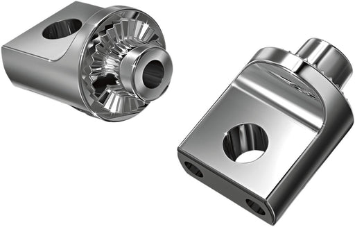 Kuryakyn Non-Pivoting Splined Male Mount Adaptors For Harley-Davidson Models In Chrome (Pair)