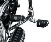 Kuryakyn Longhorn Offset Highway Pegs With Trident Dually & 1 1/4 Inch Magnum Quick Clamps In Chrome #KUR7555
