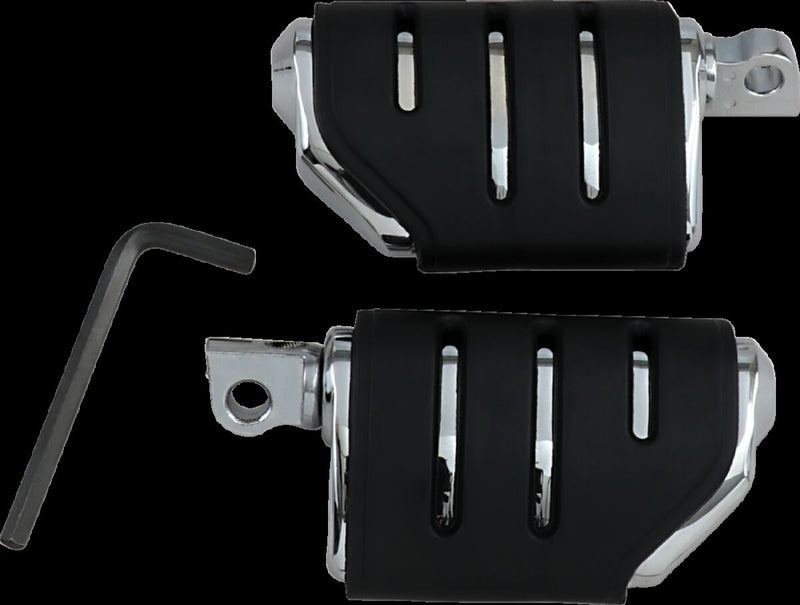 Kuryakyn Trident Dually ISO-Pegs With Male Mount Adaptors In Chrome #KUR7592