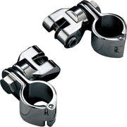 Kuryakyn Peg Mounts With 1-1/4 Inch Magnum Quick Clamps In Chrome (Pair)