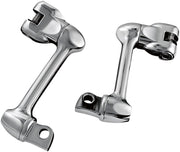 Kuryakyn 4 Inch Adjustable Lockable Offsets With Male Mount Adaptors In Chrome (Pair) #KUR4557