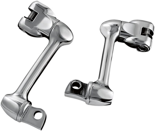 Kuryakyn 4 Inch Adjustable Lockable Offsets With Male Mount Adaptors In Chrome (Pair)