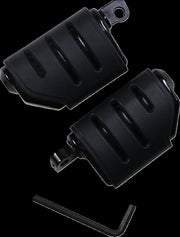 Kuryakyn Trident Dually ISO-Pegs With Male Mount Adaptors In Gloss Black #KUR7562