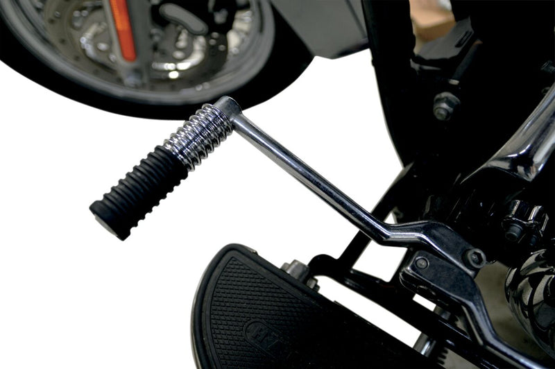 LA Choppers Shift Peg Extension Chrome Silver Ribbed 38 mm (1-1/2") Longer 1-1/2" Longer 38 mm Longer Aluminium Each