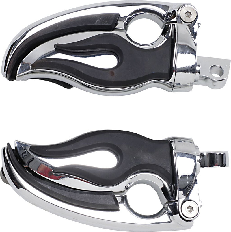 Kuryakyn Flamin Switchblade Pegs With Male Mount Adaptors In Chrome