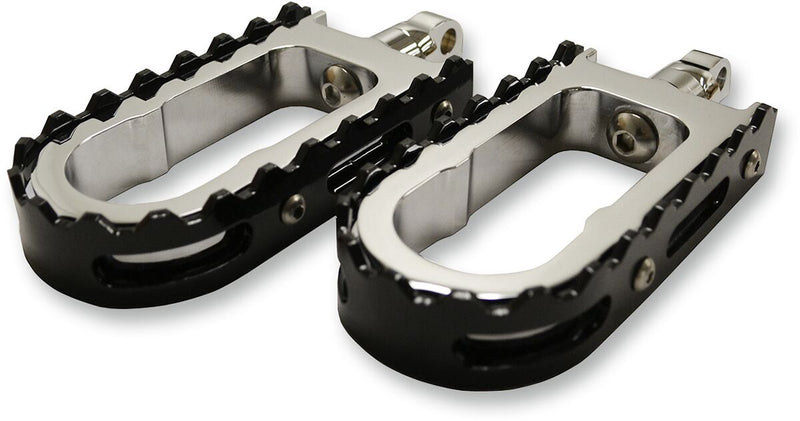 LA Choppers Footpegs BMX Style in Chrome/Black