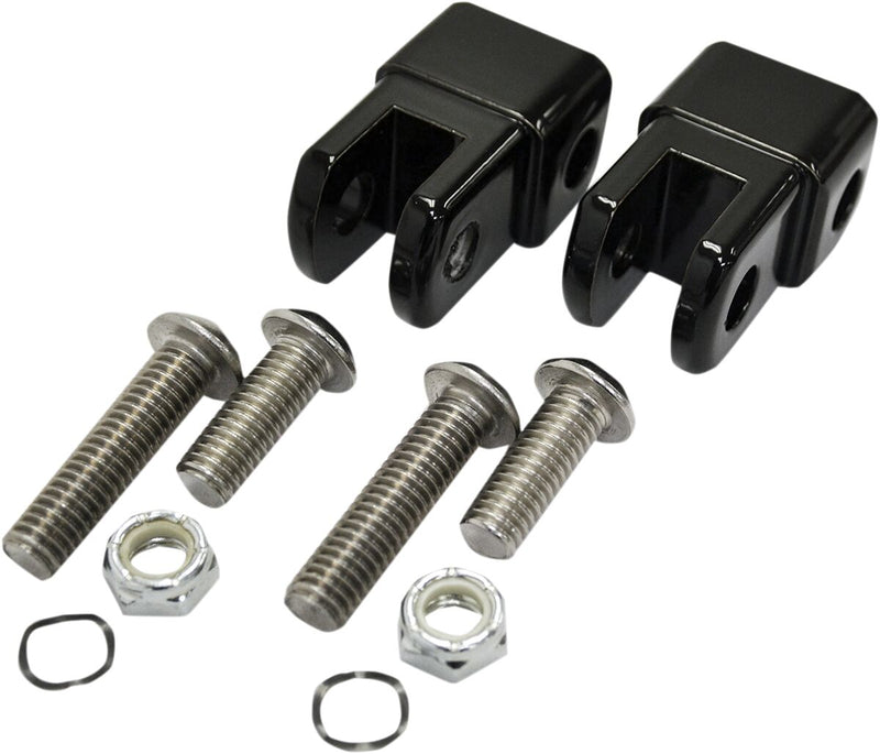 LA Choppers Early-style Foot Peg Mount Adapters Black Front Left Pair
