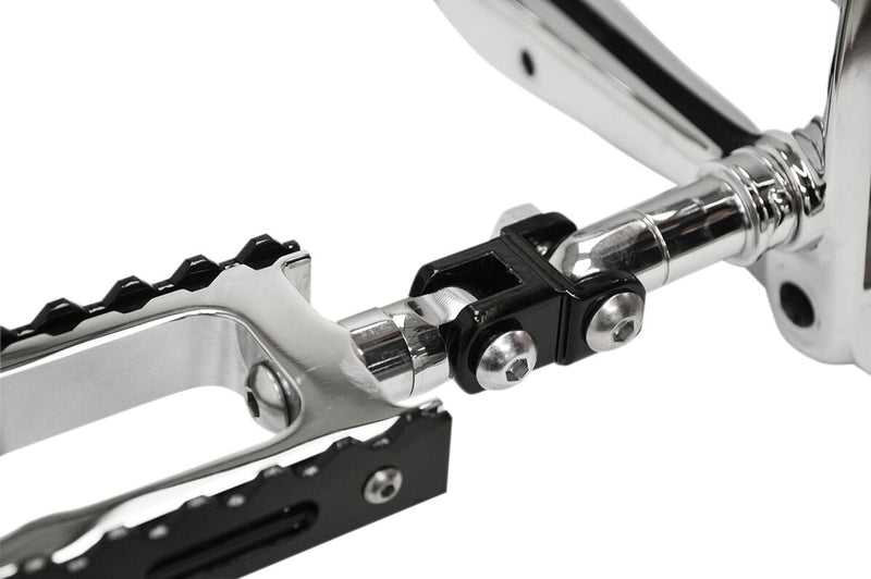 LA Choppers Early-style Foot Peg Mount Adapters Black Front Left Pair