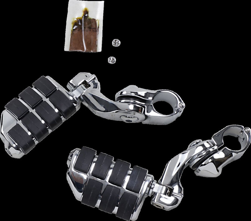 Kuryakyn Tour-Tech Cruise Mounts With Short Arm And Dually ISO-Pegs In Chrome #KUR4523
