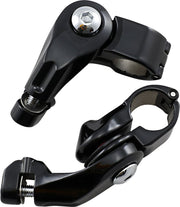 Kuryakyn Tour-Tech Cruise Mounts With Short Arm In Gloss Black