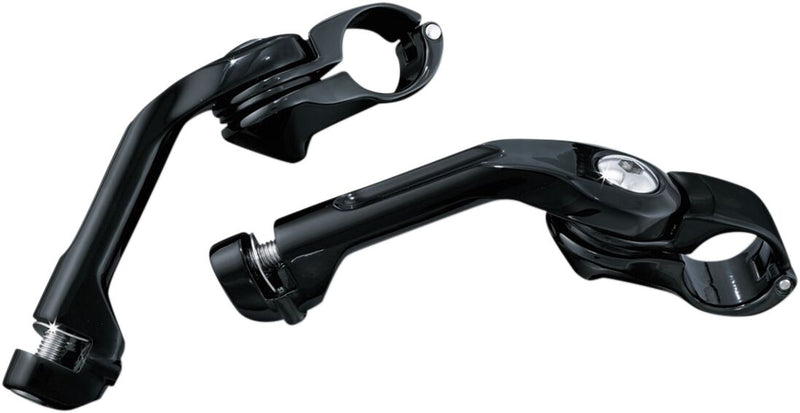 Kuryakyn Tour-Tech Long Arm Cruise Mounts In Gloss Black #KUR7575