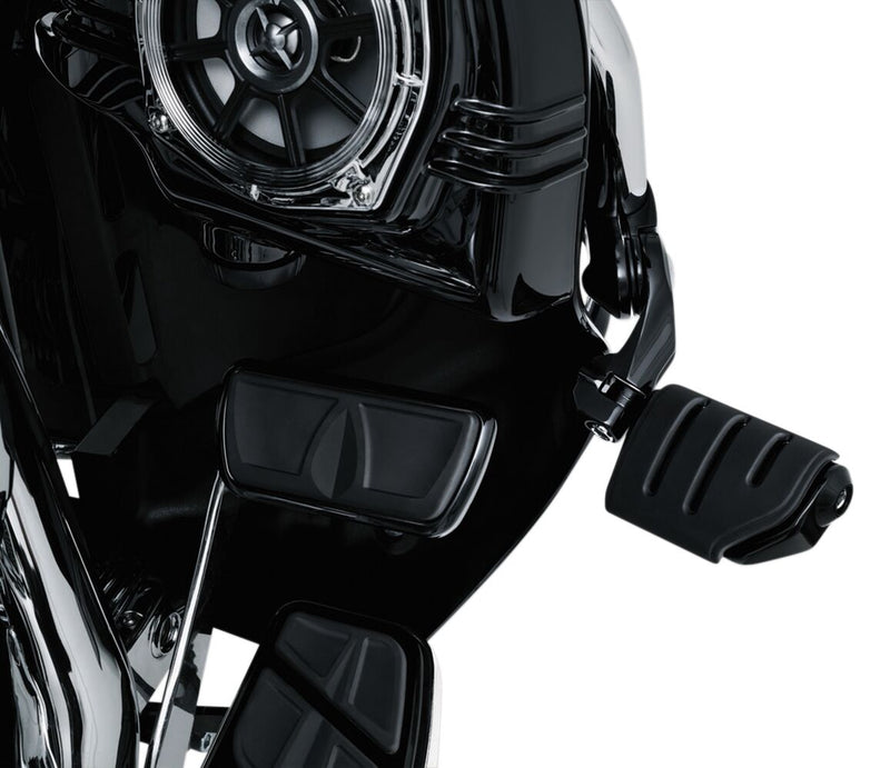 Kuryakyn Tour-Tech Short Arm Cruise Mounts With Trident Dually Pegs In Gloss Black