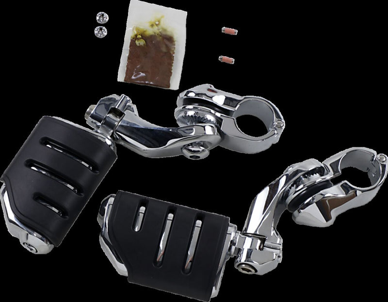 Kuryakyn Tour-Tech Short Arm Cruise Mounts With Trident Dually ISO-Pegs In Chrome #KUR7585