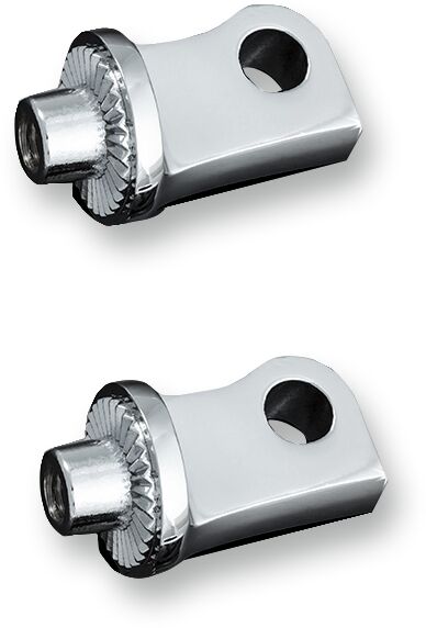 Kuryakyn Front Splined Peg Adaptors For Harley-Davidson Sportster Motorcycles In Chrome (Pair) #KUR8884