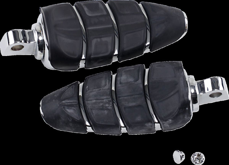 Kuryakyn Kinetic Footpegs With Male Mount Adaptors In Chrome #KUR4316