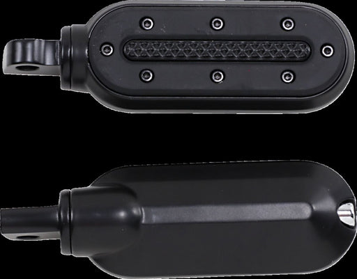 Kuryakyn Heavy Industry Footpegs With Male Mount Adaptors In Satin Black