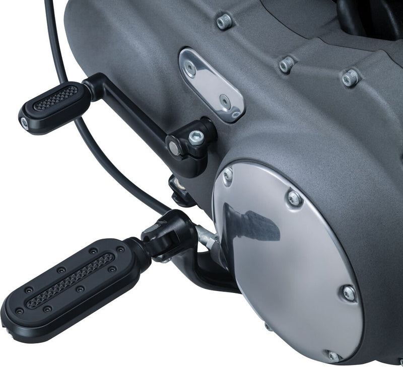 Kuryakyn Heavy Industry Footpegs With Male Mount Adaptors In Satin Black