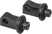 Kuryakyn Front Splined Peg Adaptors For Harley-Davidson Sportster Motorcycles In Gloss Black (Pair) #KUR8886