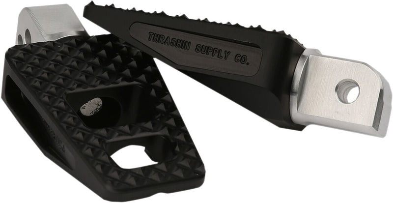Thrashin Supply Co. Passenger Footpegs In Black For 2018-2025 Softail Models