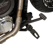 Thrashin Supply Co. Rider Footpegs Slim In Black For 2018-2025 Softail & 2021-2025 Sportster RH Models
