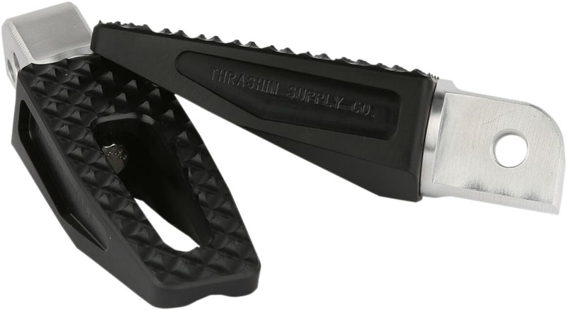 Thrashin Supply Co. Slim Passenger Footpegs In Black For 2018-2025 Softail Models