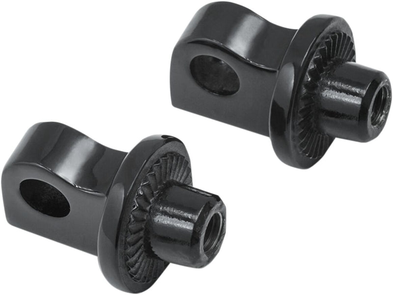 Kuryakyn Splined Peg Adaptors For Various Harley-Davidson Motorcycles (See Fitment List) In Gloss Black #KUR8888