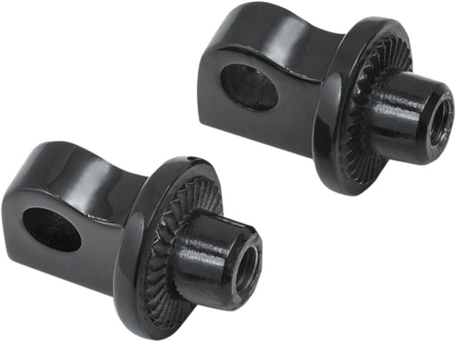 Kuryakyn Splined Peg Adaptors For Various Harley-Davidson Motorcycles (See Fitment List) In Gloss Black