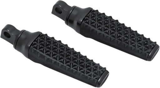 Kuryakyn Thresher Footpegs In Satin Black With Male Mount Adaptors