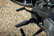 Kuryakyn Thresher Footpegs In Satin Black With Male Mount Adaptors