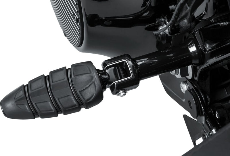 Kuryakyn Splined Passenger Pegs Adaptor For Harley-Davidson 2018-2023 Softail & LiveWire Motorcycles In Gloss Black #KUR8924