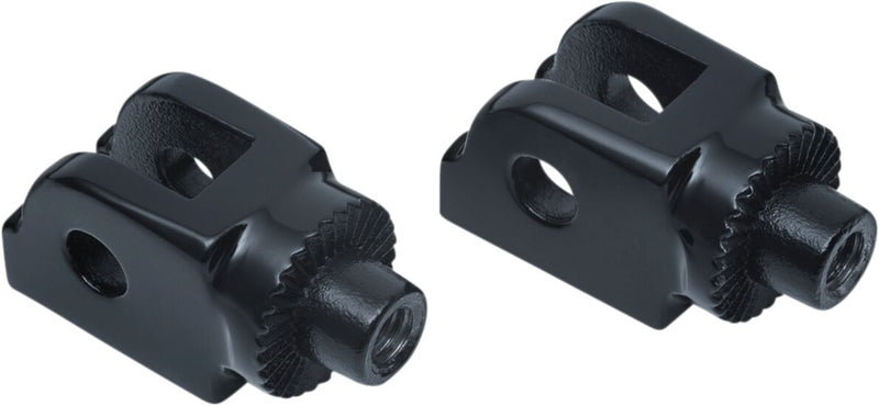 Kuryakyn Splined Rider Male Mount Peg Adaptors For Harley-Davidson Softail 2018-2023 & 2020-2022 LiveWire Motorcycles In Gloss Black