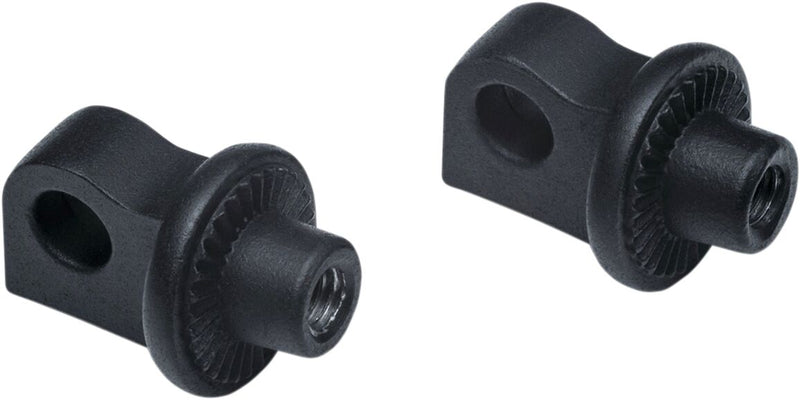 Kuryakyn Adjustable Stop Splined Peg Adaptors in Black #KUR6775