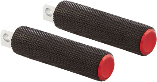 Arlen Ness Red Knurled Fusion Passenger Footpegs for 2018-2026 Harley-Davidson Softail Motorcycles #07-955