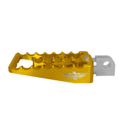 Heinz Bikes MX Driver Footpegs In Gold For Harley-Davidson 2018-2025 Softail & 2021-2025 Sportster RH Models