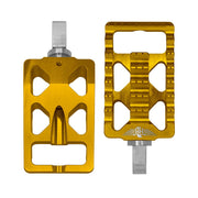 Heinz Bikes MX Driver Footpegs In Gold For Harley-Davidson 2018-2025 Softail & 2021-2025 Sportster RH Models