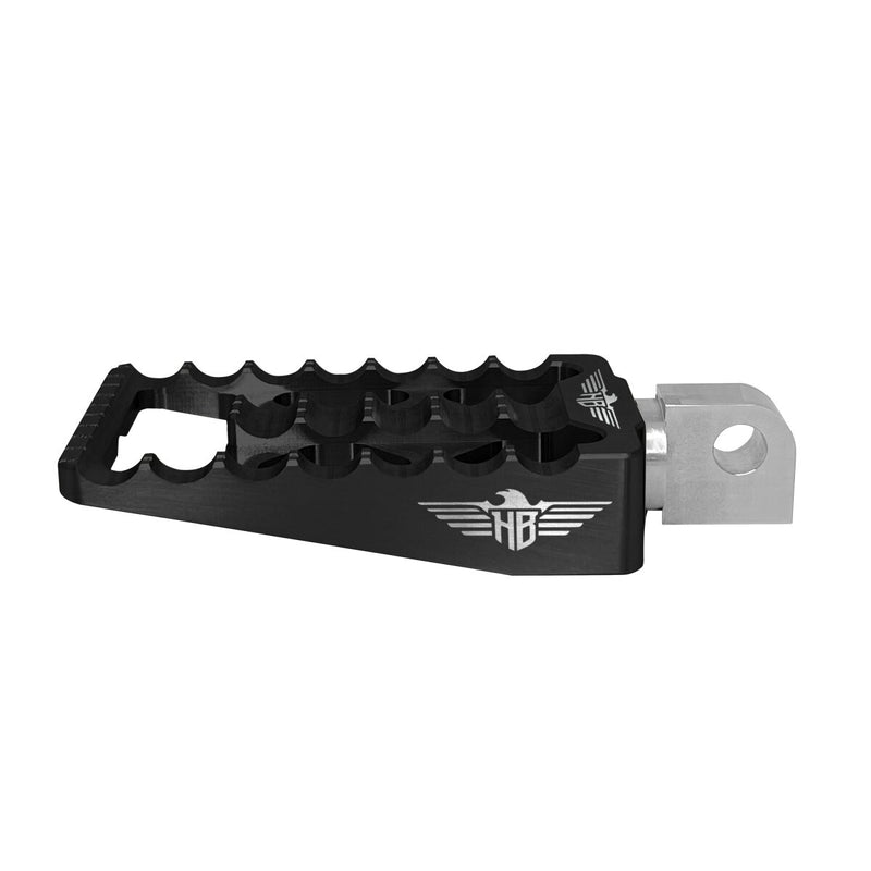 Heinz Bikes MX Passenger Footpegs In Black For Harley-Davidson 2018-2025 Softail & 2021-2025 Sportster RH Models