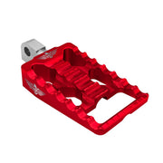 Heinz Bikes MX Passenger Footpegs In Red For Harley-Davidson 2018-2025 Softail & 2021-2025 Sportster RH Models