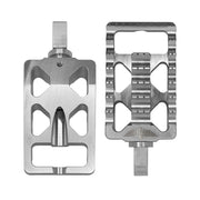 Heinz Bikes MX Driver/Passenger Footpegs In Silver For Harley-Davidson 1991-2017 Dyna, 1981-2022 Sportster & 1984-2017 Softail Models