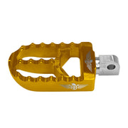 Heinz Bikes MX Driver Footpegs In Gold For Harley-Davidson 2018-2025 Softail & 2021-2025 Sportster RH Models