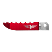 Heinz Bikes MX Driver Footpegs In Red For Harley-Davidson 2018-2025 Softail & 2021-2025 Sportster RH Models