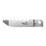 Heinz Bikes MX Driver Footpegs In Silver For Harley-Davidson 2018-2025 Softail & 2021-2025 Sportster RH Models
