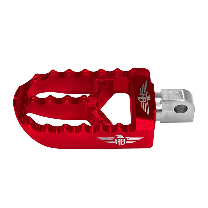 Heinz Bikes MX Driver/Passenger Footpegs In Red For Harley-Davidson 1991-2017 Dyna, 1981-2022 Sportster & 1984-2017 Softail Models
