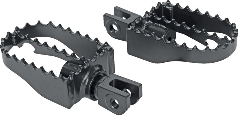 Burly Brand MX-Style Foot Pegs for 2021-2024 HONDA CMX 1100 Black Powder-Coated Serrated Left Right Steel Pair