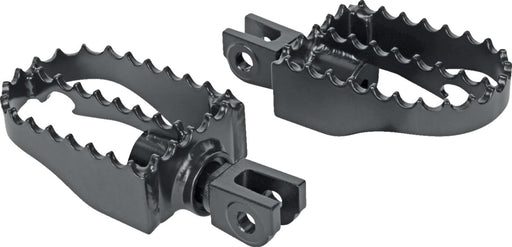 Burly Brand MX-Style Foot Pegs for 2021-2024 HONDA CMX 1100 Black Powder-Coated Serrated Left Right Steel Pair