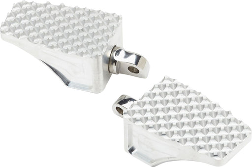 LA Choppers County Line Foot Pegs Raw Silver Front Rear Billet Aluminium Pair