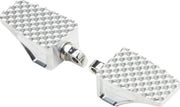 LA Choppers County Line Foot Pegs Raw Silver Front Rear Billet Aluminium Pair #LA-P100-00
