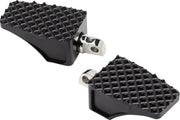 LA Choppers County Line Foot Pegs Anodised Black Front Billet Aluminium Pair