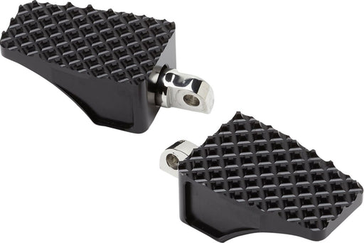 LA Choppers County Line Foot Pegs Anodised Black Front Billet Aluminium Pair